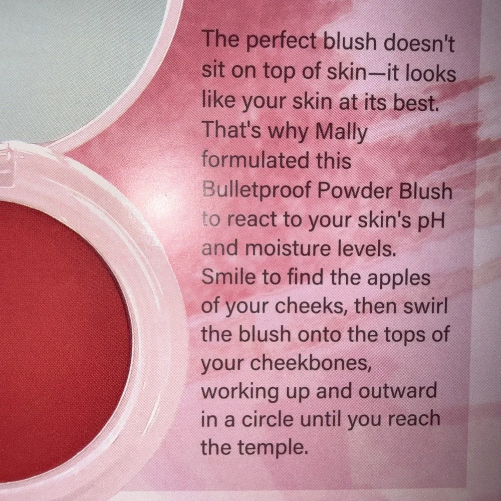 Mally XO‎ Bulletproof Powder Blush in Robust Rose 0.18 oz NIB